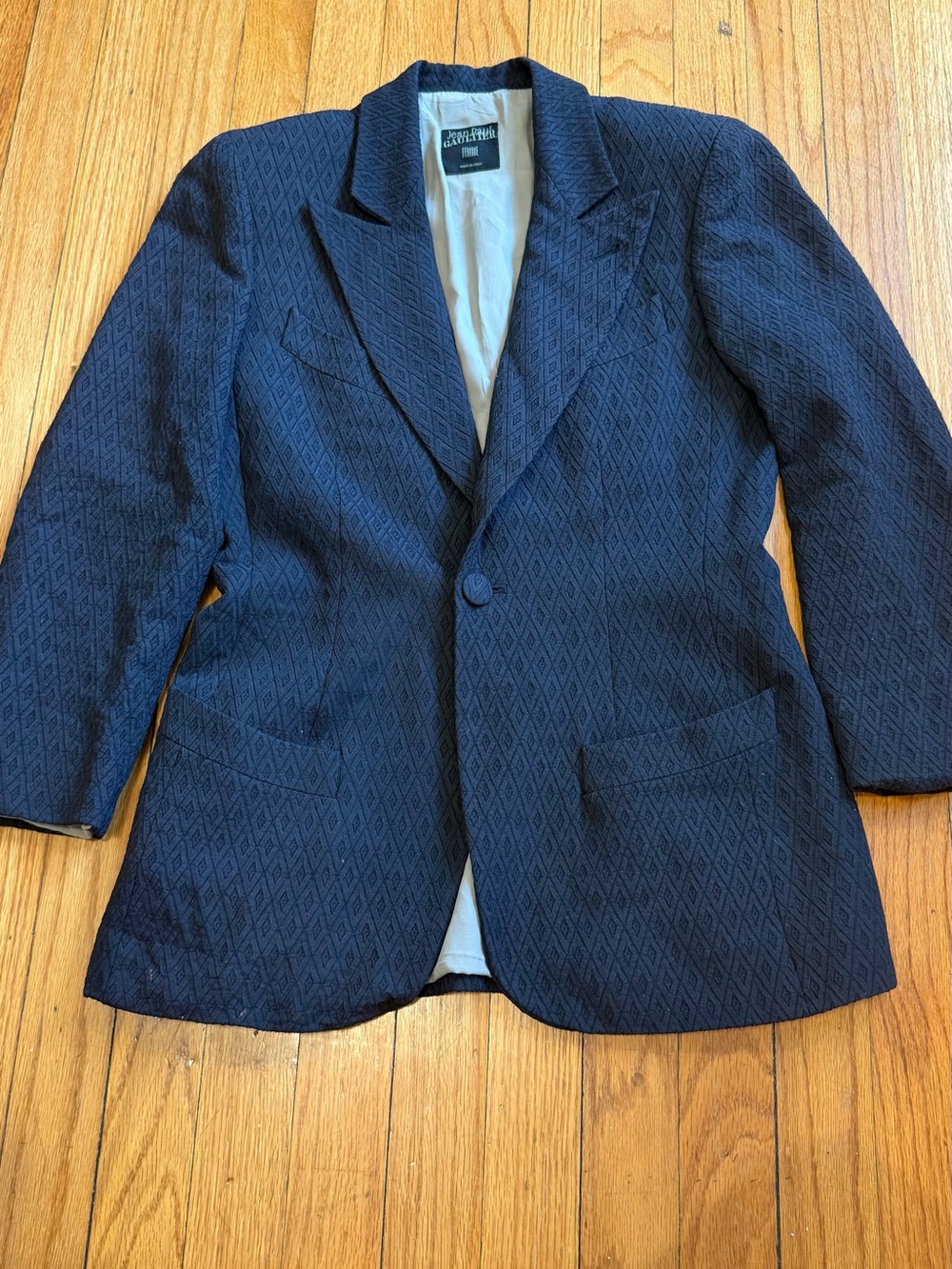 Vintage Jean Paul Gaultier Femme Women’s Blazer Black Size US 8 Wool